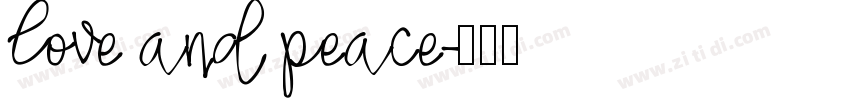 love and peace字体转换